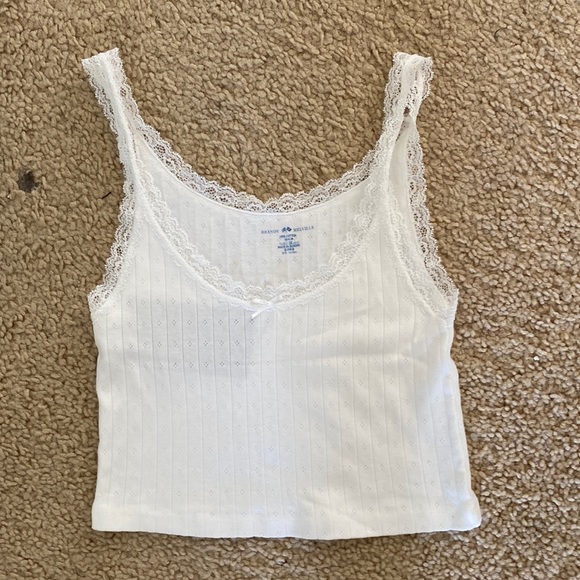 Brandy Melville Tops Brandy Melville Beyonca Eyelet Crop Tank Top